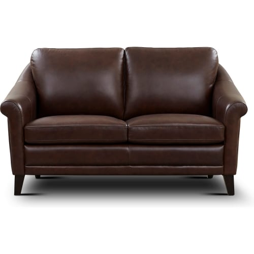 San Paulo Loveseat in Brown Top Grain Leather